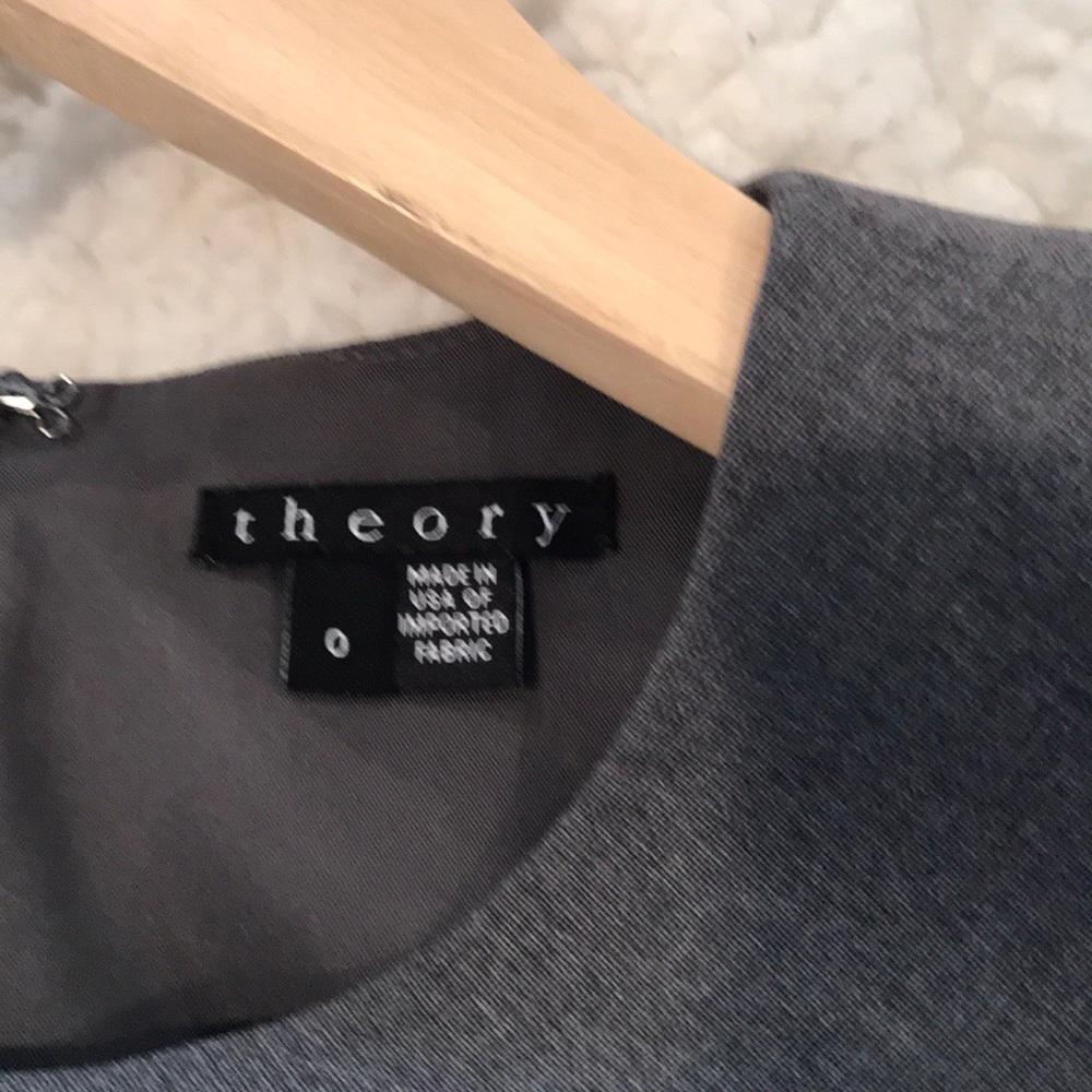 Theory Shift Dress, Size 0, Gray Wool